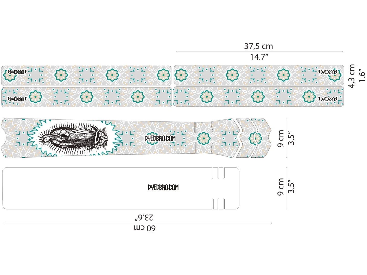 DYEDBRO “Guadalupe” Stickers De Protection De Cadre VTT 5 DYEDBRO “Guadalupe” Stickers De Protection De Cadre VTT – Image 5