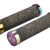 SUPACAZ Diamond Kush Grips Black Oil Slick DH Star Ringz